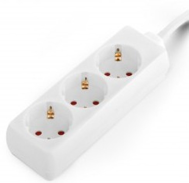 Heitech 04002883 3AC outlet(s) 1.4m White power extension