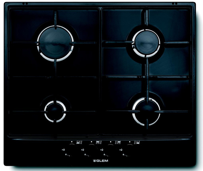 Glem GT64BK built-in Gas Black hob