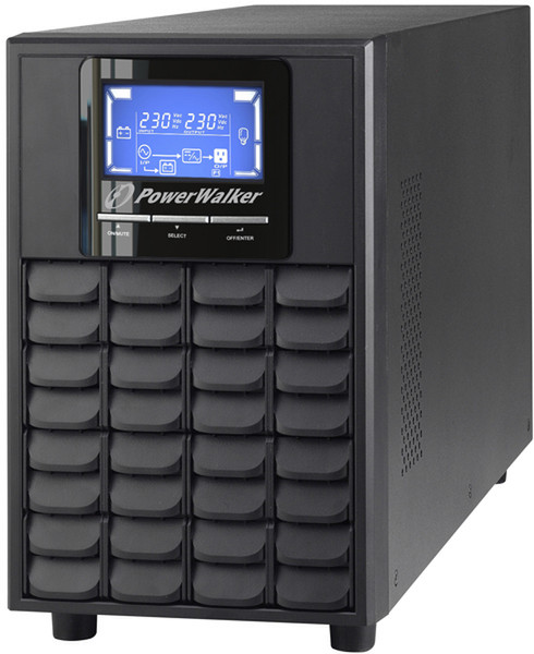 PowerWalker VFI 1500 LCD Double-conversion (Online) 1500VA 4AC outlet(s) Tower Black uninterruptible power supply (UPS)
