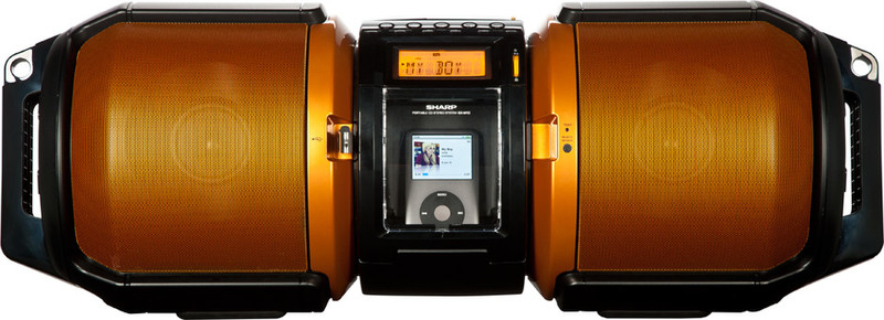 Sharp GX-M10HOR 100Вт Черный, Металлический, Оранжевый CD радио