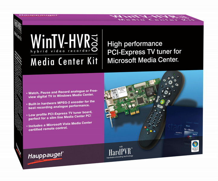 Hauppauge WinTV-HVR-1700 MC-Kit Eingebaut Analog,DVB-T PCI Express