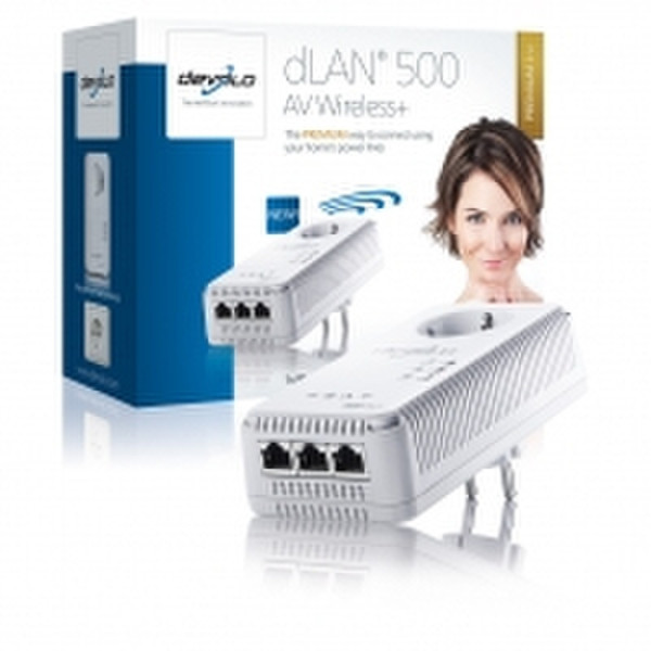 Devolo dLAN 500 AV Wireless+ Ethernet Netzwerkkarte