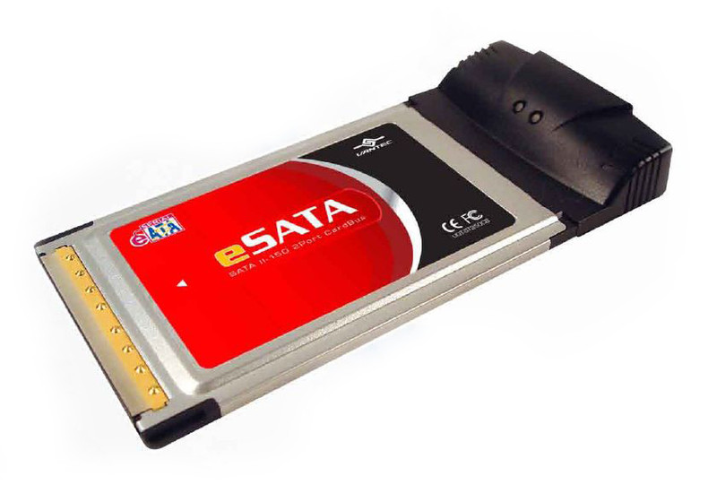 Vantec UGT-ST350CB 2-Port eSATA PCMCIA 1500Мбит/с сетевая карта