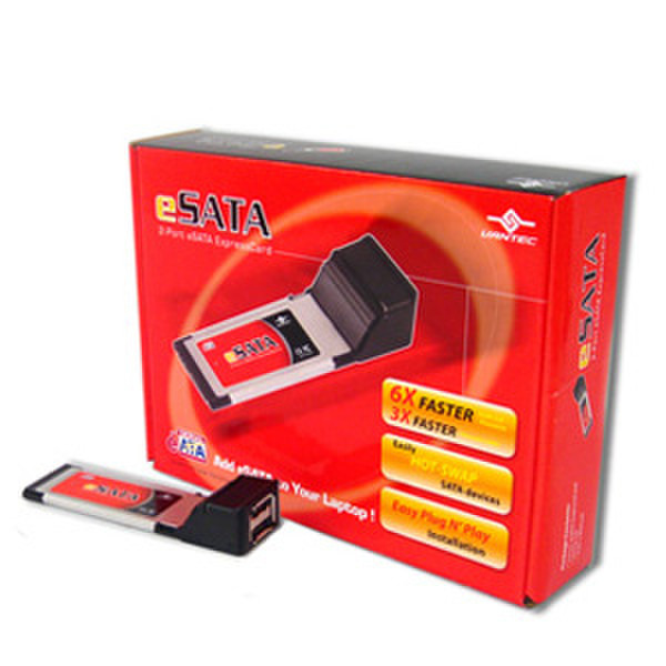 Vantec 2-Port eSATA II ExpressCard/34 Schnittstellenkarte/Adapter