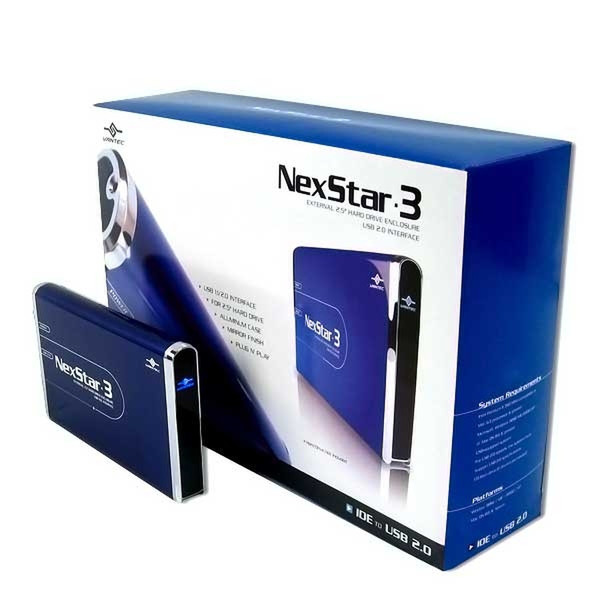 Vantec NexStar 3 NST-260U2-BL 2.5Zoll USB Schwarz