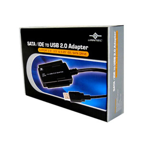 Vantec SATA/ IDE to USB 2.0 Adapter USB SATA/IDE Черный кабельный разъем/переходник