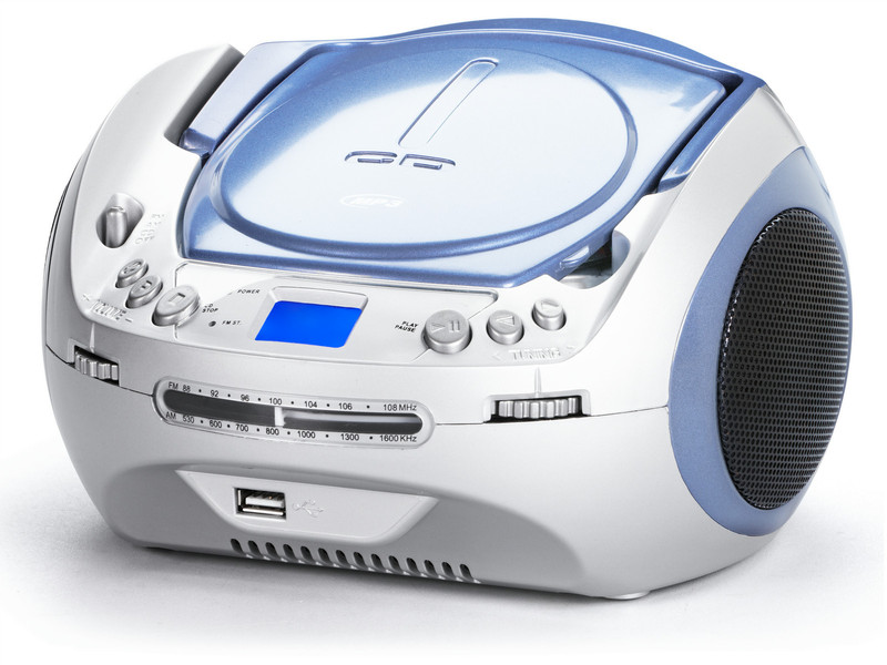 AudioSonic CD-1585 Цифровой 6Вт Синий, Белый CD радио