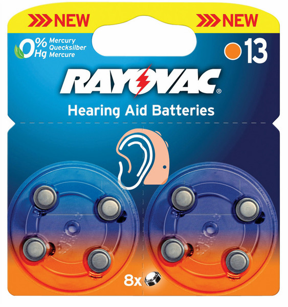 Rayovac Hearing aid 13, 8-pack