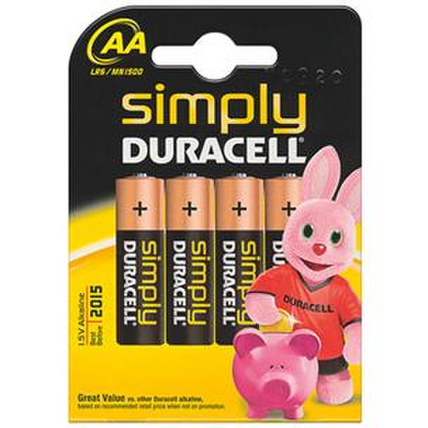 Duracell 4 AA Pack Щелочной 1.5В