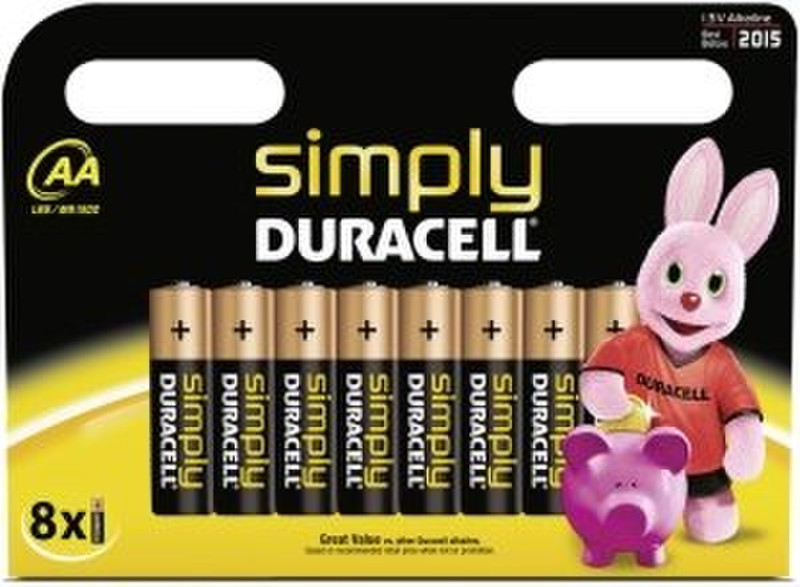 Duracell 8 LR6 AA Щелочной 1.5В