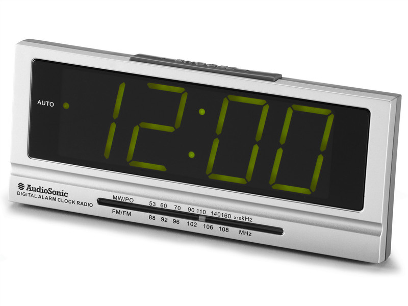 AudioSonic CL-460 Clock Black,Silver
