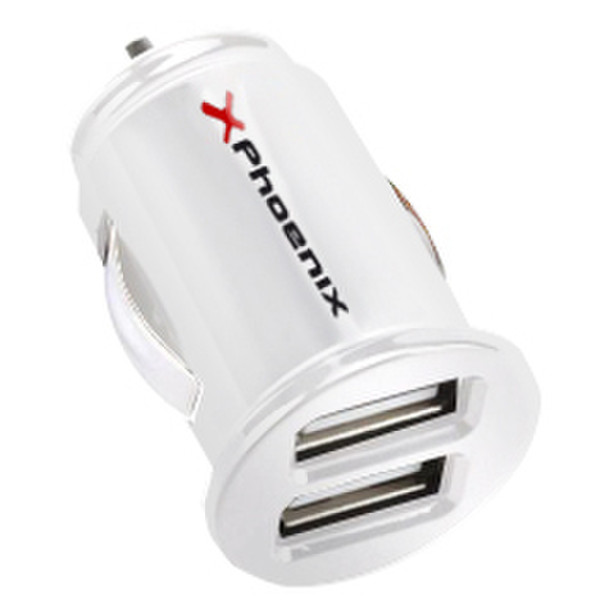 Phoenix Technologies PHCARCHARGERB Auto White mobile device charger