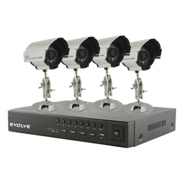 Evolve DETECTIVE S4C CCTV security camera Innen & Außen box Schwarz, Silber Sicherheitskamera