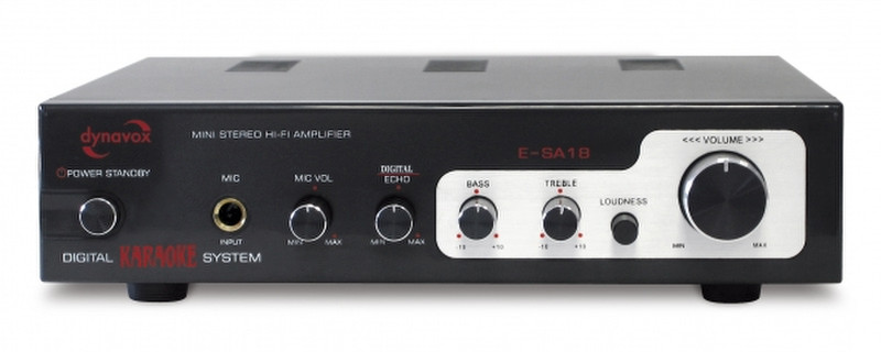 Dynavox E-SA18 2.0 Wired Black audio amplifier