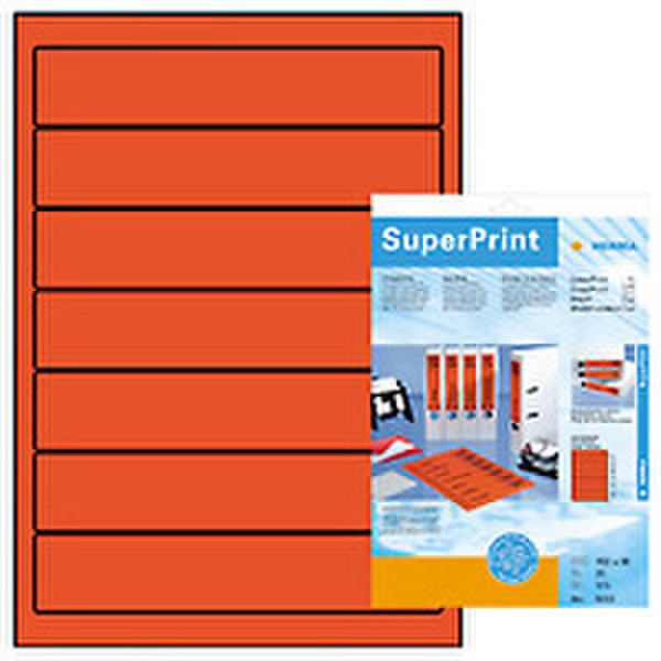 HERMA File labels red 192x38 SuperPrint 175 pcs. 175Stück(e) selbstklebendes Etikett