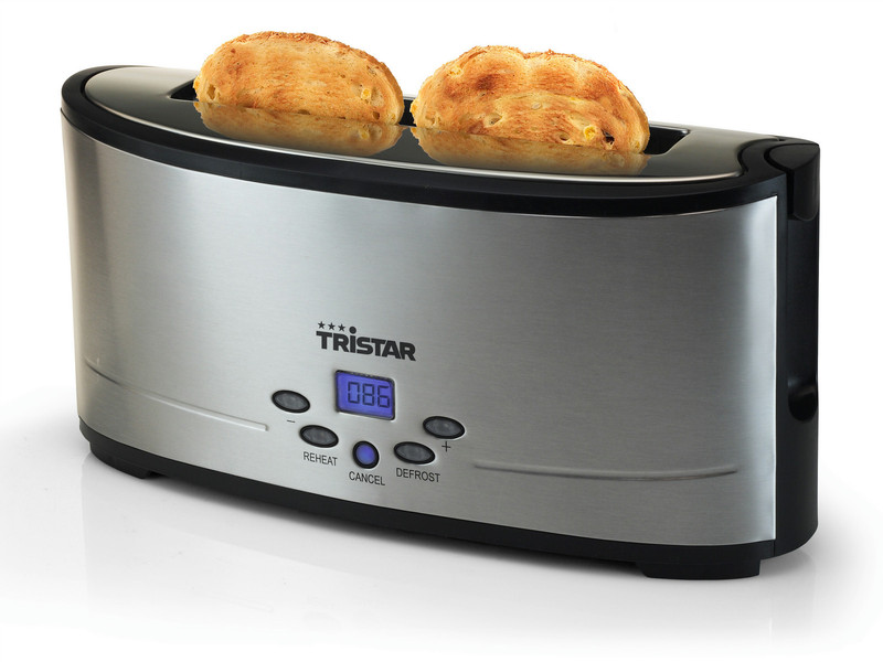 Tristar BR-1017 2slice(s) 900, -W Black,Stainless steel toaster