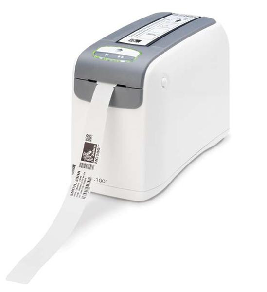 Zebra HC100 Direkt Wärme 300 x 300DPI Grau, Weiß Etikettendrucker