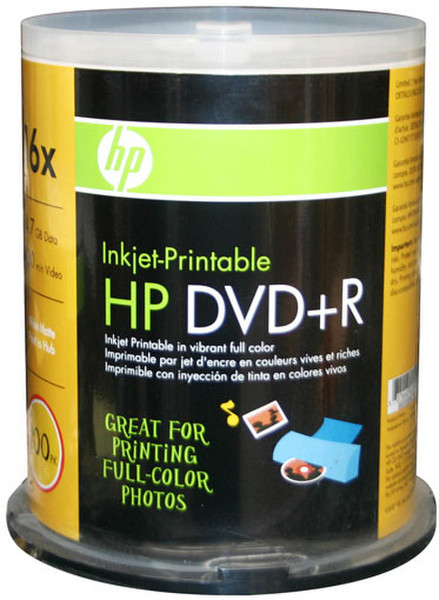 HP DVD+R 4.7GB 16x 4.7GB DVD+R 100pc(s)