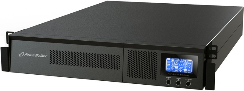 PowerWalker VFI 1500 RM LCD Double-conversion (Online) 1500VA 8AC outlet(s) Tower Black uninterruptible power supply (UPS)