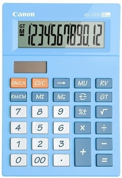 Canon AS-120V Desktop Basic calculator Blue