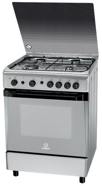 Indesit KN6G21S(X)/I Отдельностоящий Gas hob Нержавеющая сталь