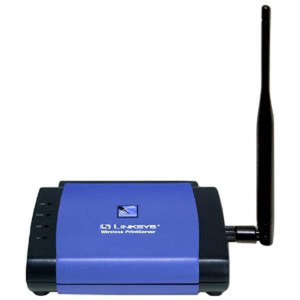 Linksys WPS11 Беспроводная LAN Черный, Синий сервер печати