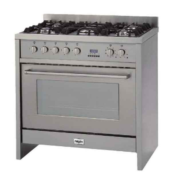 Pelgrim NF980RVSA Freistehend Gas hob B Edelstahl Küchenherd