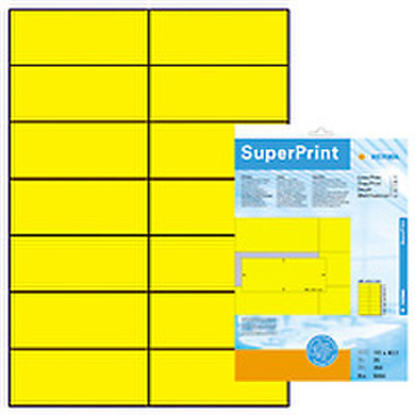 HERMA Etiketten geel 105x42,3 SuperPrint 350 St. 350pc(s) self-adhesive label