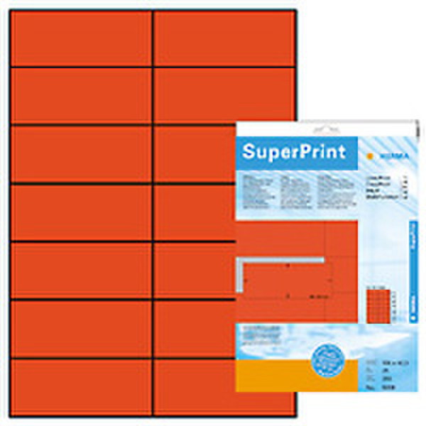 HERMA Etiketten rood 105x42,3 SuperPrint 350 St. 350Stück(e) selbstklebendes Etikett