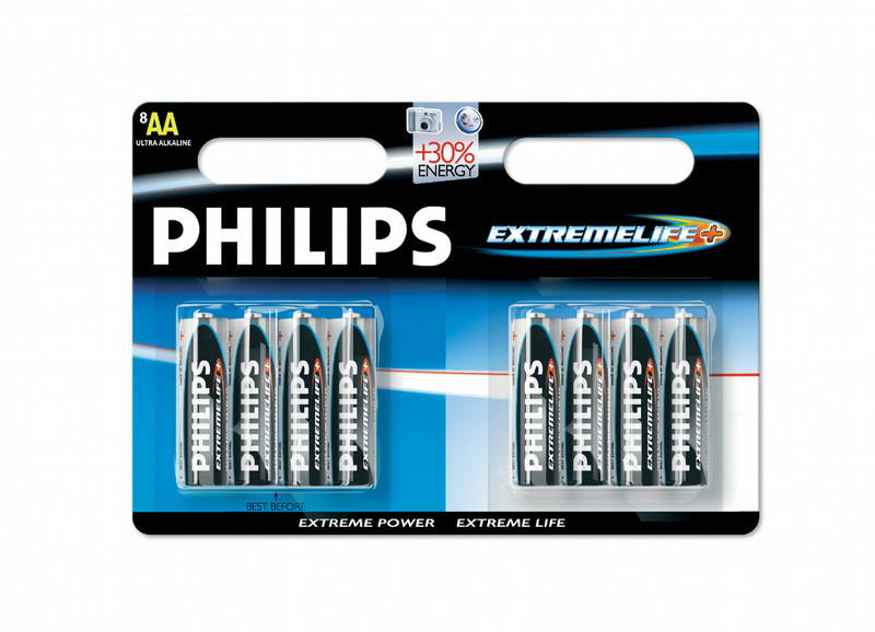 Philips Battery LR6EB8A Щелочной 1.5В батарейки