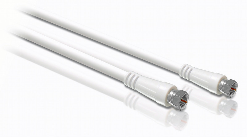 Philips Satellite connection cable SWV2302W 5m White coaxial cable