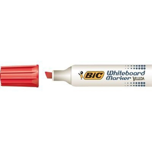 BIC Velleda 1781 Скошенный наконечник Красный 12шт маркер