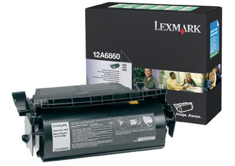 Lexmark 12A6860 Картридж 10000страниц Черный тонер и картридж для лазерного принтера