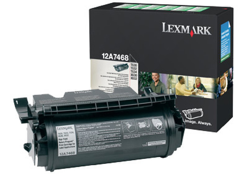 Lexmark 12A7468 Картридж 21000страниц Черный тонер и картридж для лазерного принтера