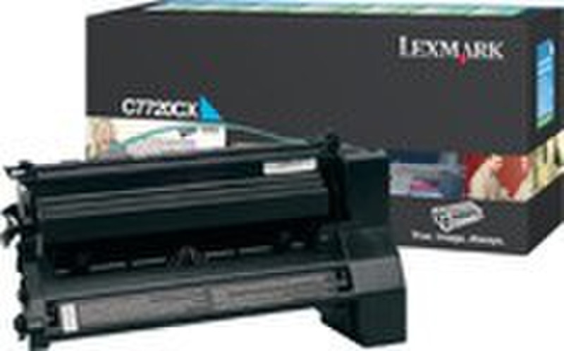 Lexmark C7720CX Toner 15000pages Cyan laser toner & cartridge