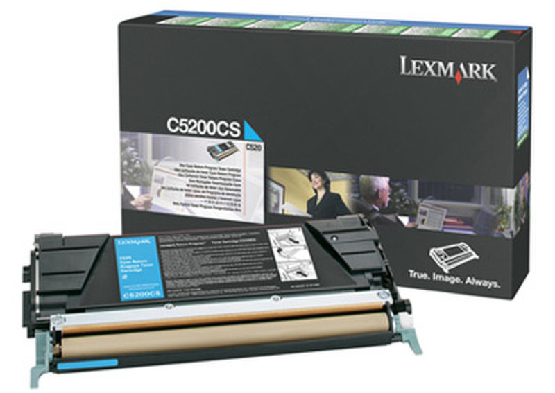 Lexmark C5200CS Картридж 1500страниц Бирюзовый тонер и картридж для лазерного принтера