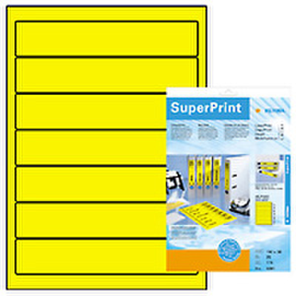 HERMA File labels yellow 192x38 SuperPrint 175 pcs. 175pc(s) self-adhesive label