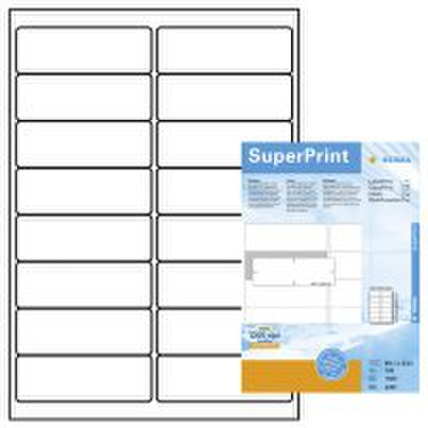 HERMA Labels white 99,1x33,8 SuperPrint 1600 pcs. 1600Stück(e) selbstklebendes Etikett