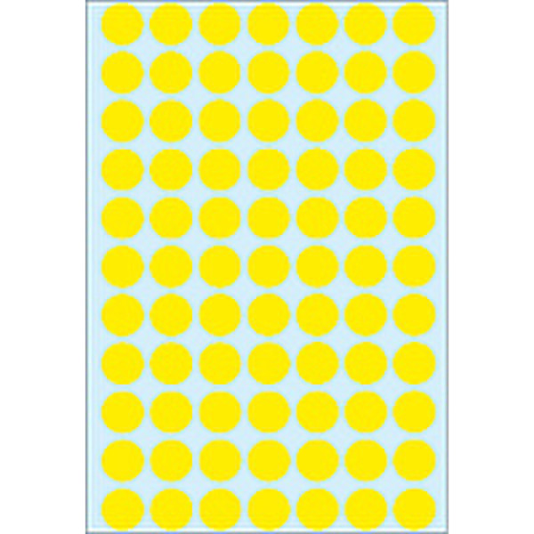 HERMA Etiket rond 13mm geel/ds 2464 2464pc(s) self-adhesive label