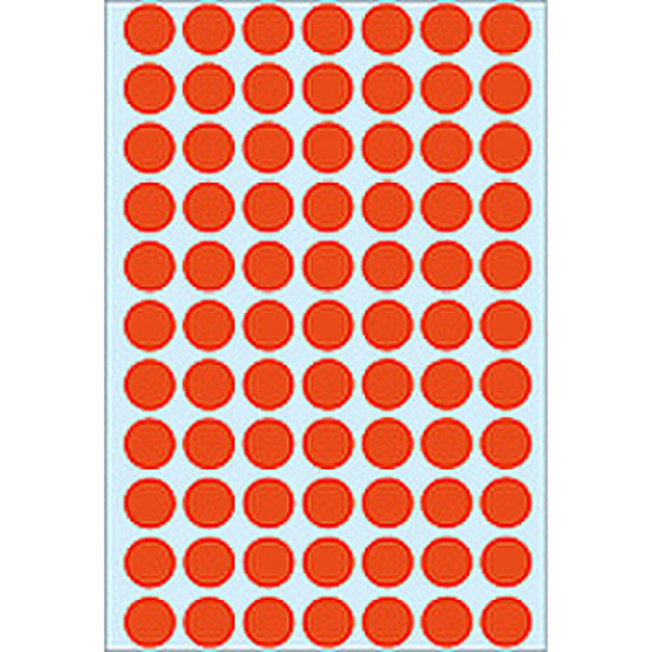 HERMA Etiket rond 13mm rood/ds 2464 2464pc(s) self-adhesive label