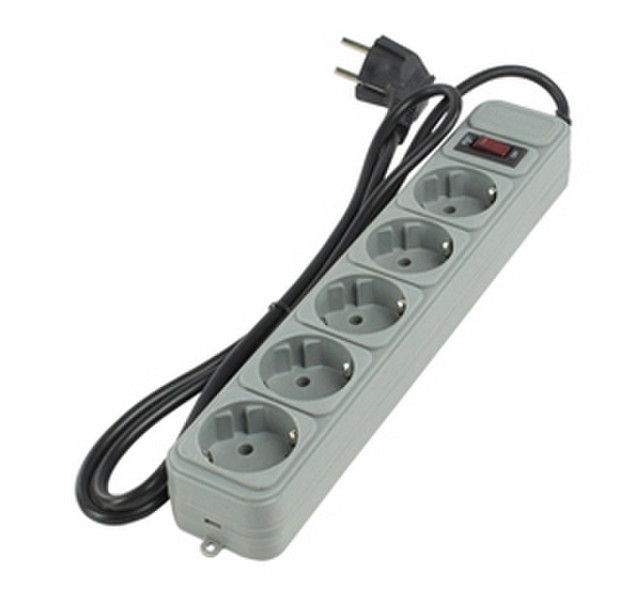 HQ EL-TCD05PW 4AC outlet(s) 1.5m Grey power extension
