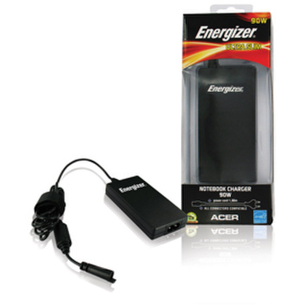 Energizer EZ-NBTAC90CL Для помещений 90Вт Черный адаптер питания / инвертор