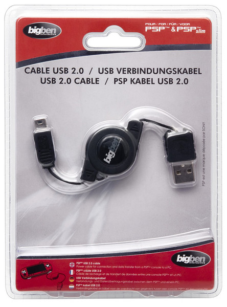 Bigben Interactive Roller USB 2.0 Kabel, PSP/PSP Slim 0.7м Черный