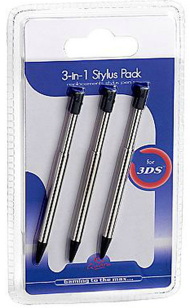 Qware Stylus Bundel Pack, Nintendo 3DS Black,Silver stylus pen