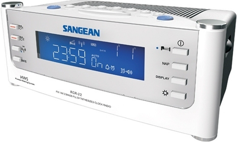 Sangean RCR-22 Uhr Digital Weiß Radio