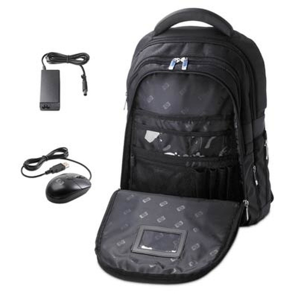 HP Deluxe Nylon Backpack/USB Optical Travel Mouse/90W Smart AC Adapter Bundle