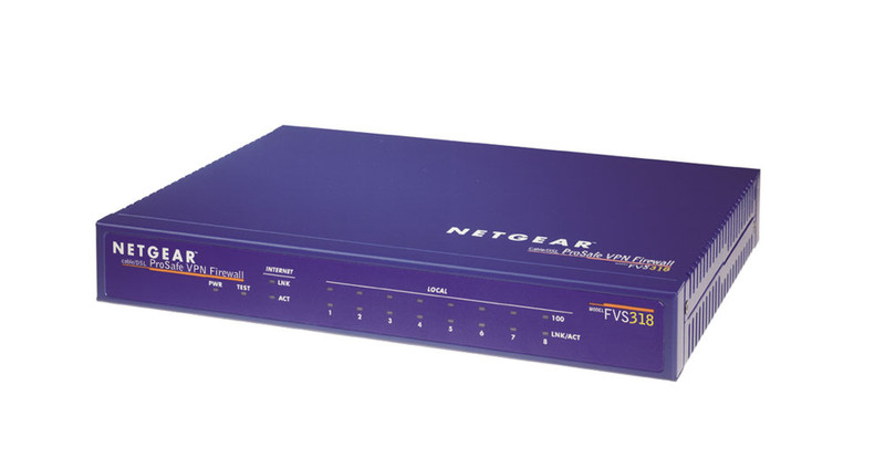 Netgear FVS318 Подключение Ethernet ADSL Пурпурный проводной маршрутизатор