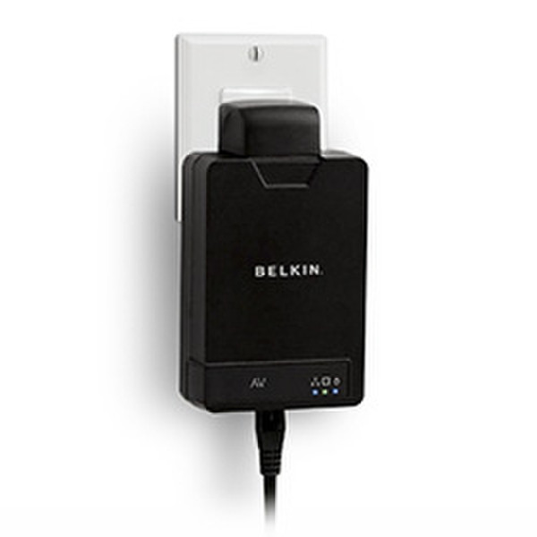 Belkin Powerline AV Networking Adapter (200 Mbps), DuoPack Black power adapter/inverter