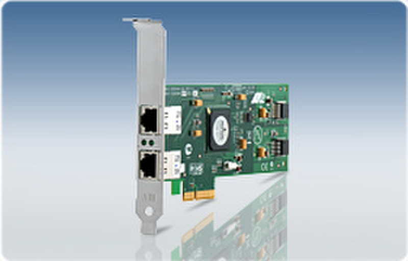 Allied Telesis Dual-port Gigabit interface card 1000T, PCI-Express interface cards/adapter