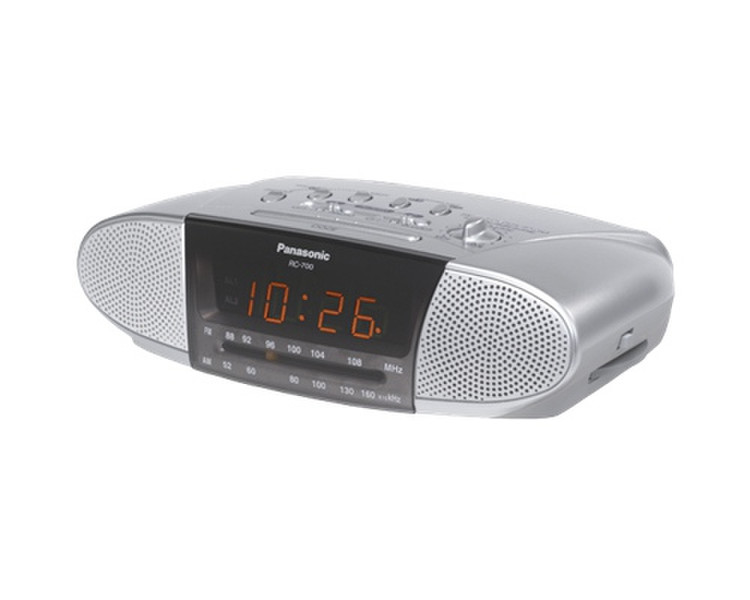 Panasonic RC-700 Uhr Digital Silber Radio